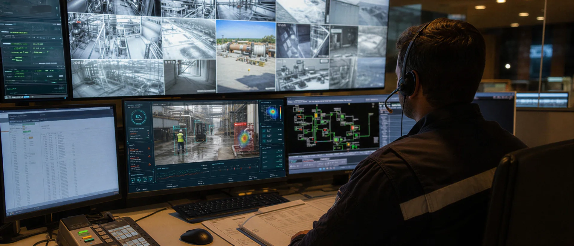 Integrated control room analyzing plant equipment conditions